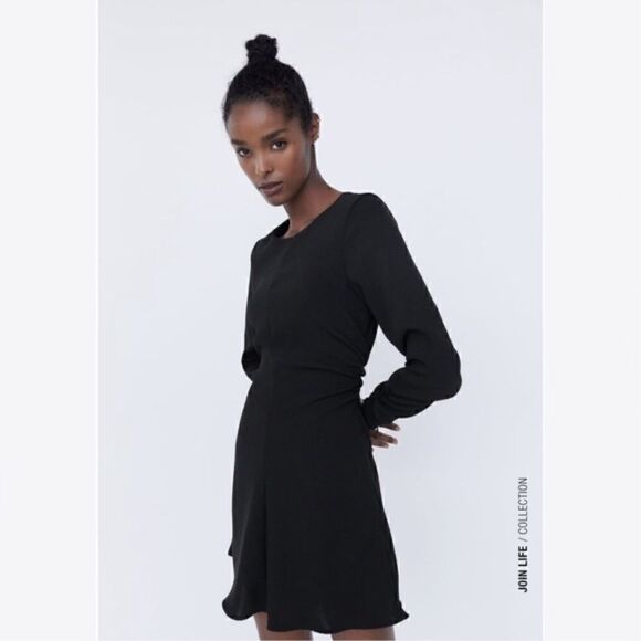 ZARA Gathered Mini Dress - Picture 10 of 10